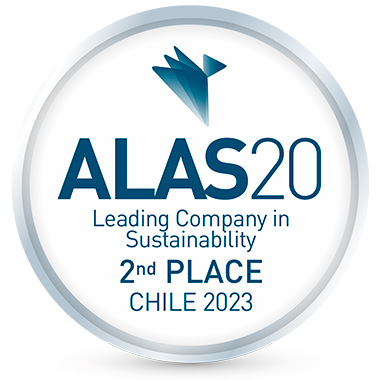 ALAS20 Leading Company in Sustainability 2nd place Chile 2023