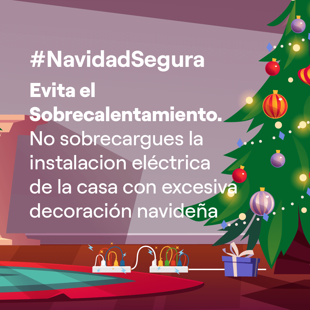 Evita el sobrecalentamiento. No sobrecargues la instalación eléctrica de la casa con excesiva decoración navideña.