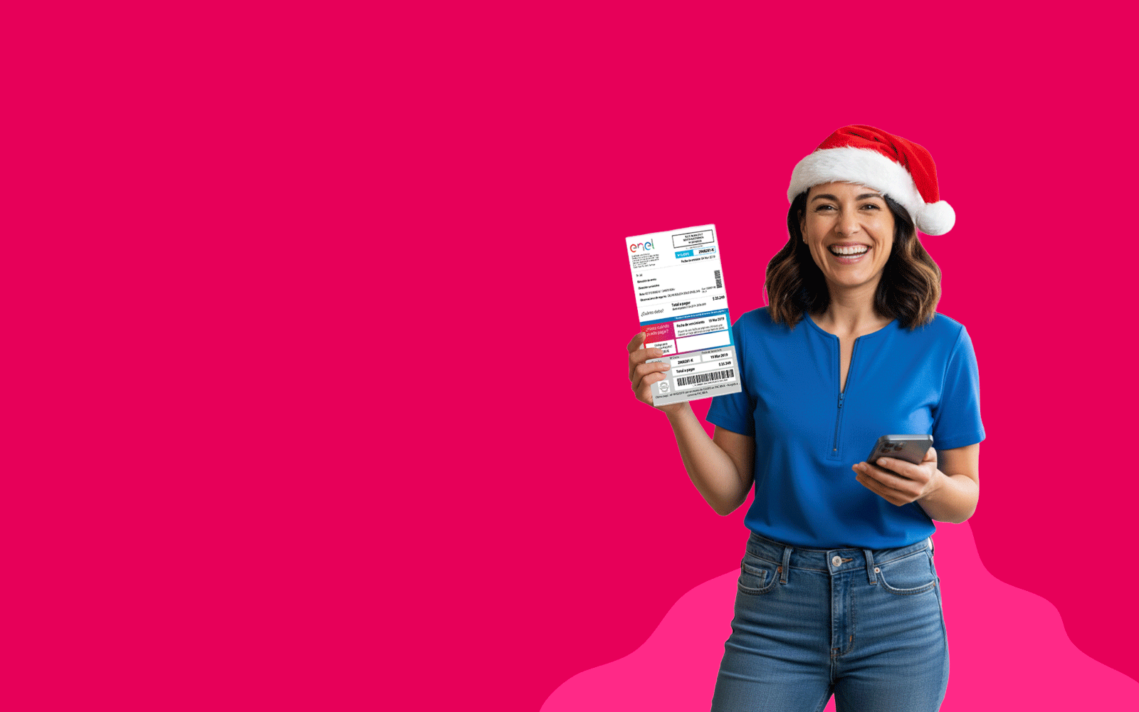 Estás al día, Estás con suerte. Participa por 1 año de luz gratis.