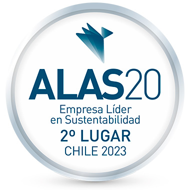 ALAS20 Empresa Líder en Sustentabilidad 2do lugar Chile 2023
