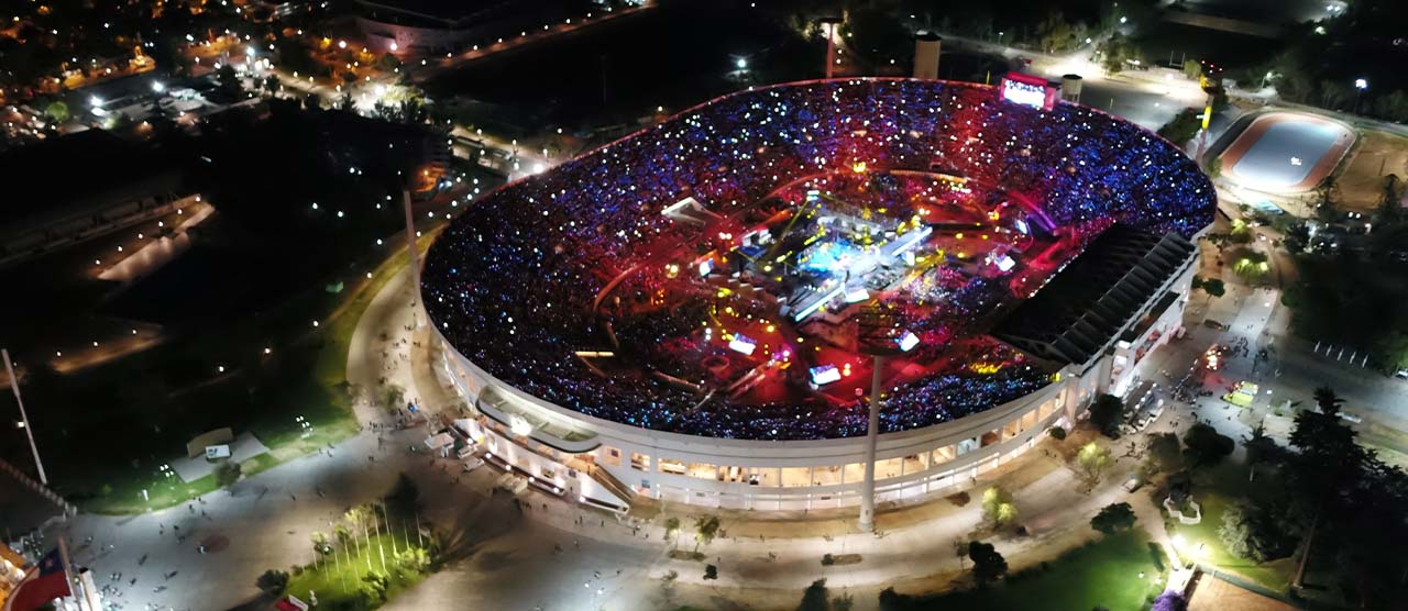 iluminación del Estadio Nacional para los juegos panamericanos