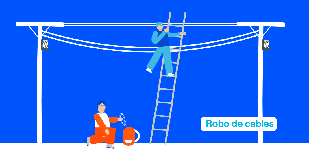 Robo de cables eléctricos